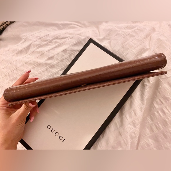 Gucci Broadway Microguccissima Patent Leather Evening Clutch, Mauve - Picture 11 of 12